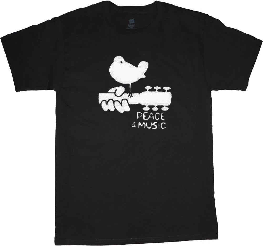 big and tall t-shirt Woodstock peace music guitar tee shirt tall shirts for men L