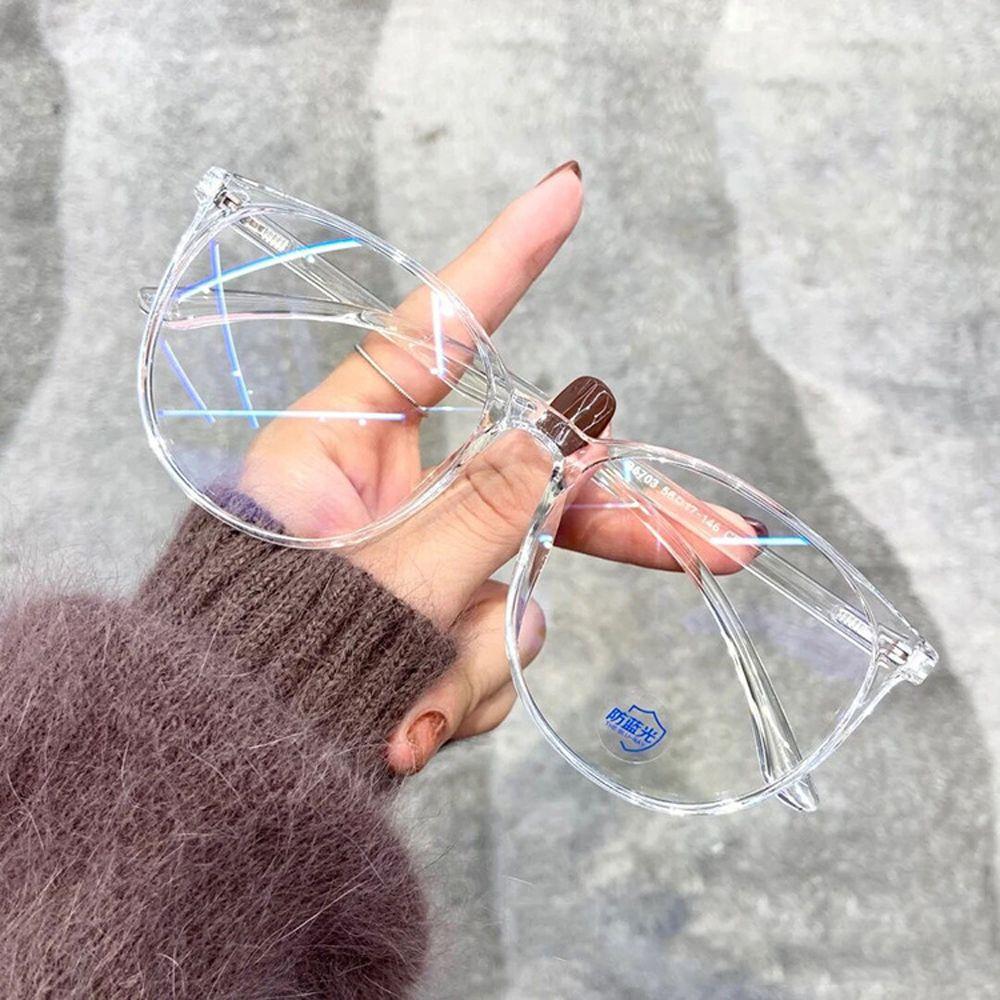 Big Round Frame Optical Glasses Computer Eyeglasses Anti-blue Light Glasses Round Eyewear