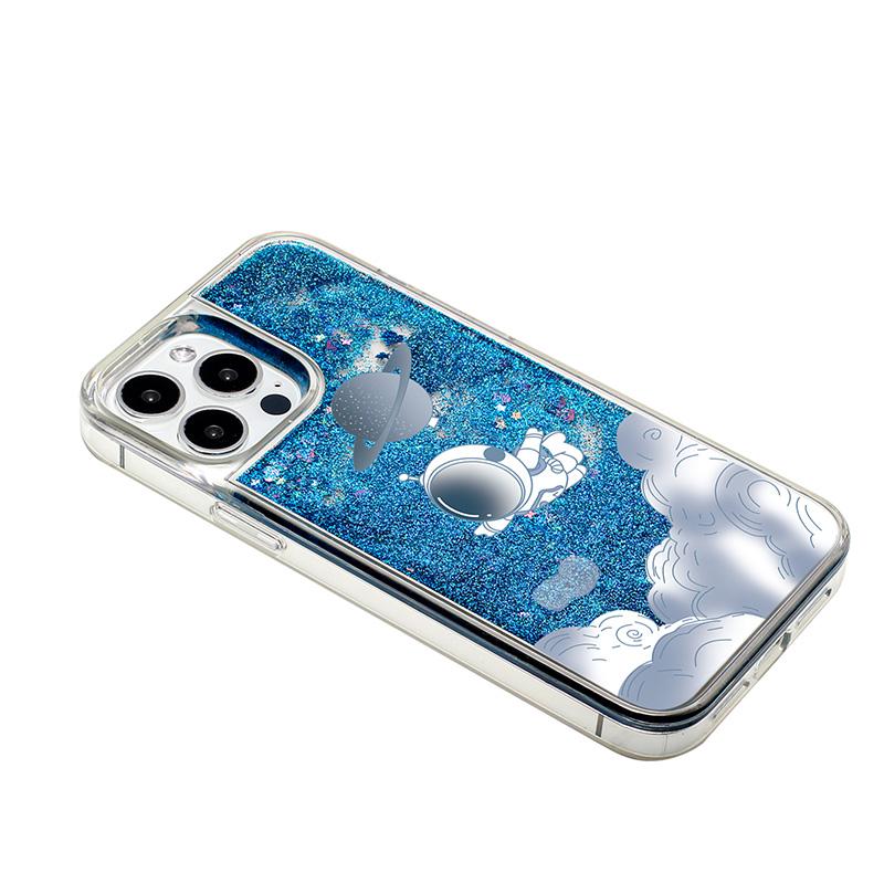 Husă dinamică pentru telefon astronaut cu nisip mișcător pentru Iphone 13 12 11 Pro Max, carcasă moale lichidă pentru Iphone X Xr Xs 7 8plus Husă drăguță