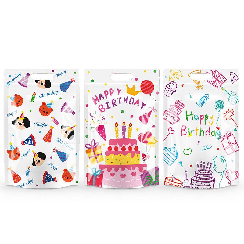 Festive Happy Birthday Party Gift Bags: Snack, Cookie, Candy Bags
