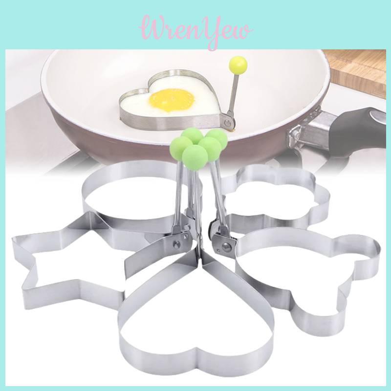 Thickened Stainless Steel Egg Mold Heart Star Shapes Ideal For Baking And Frying