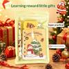 Christmas Stationery Set 3 In 1 Notebook Gel Pen Christmas Keychain Santa Snowflake Design Kids Gift