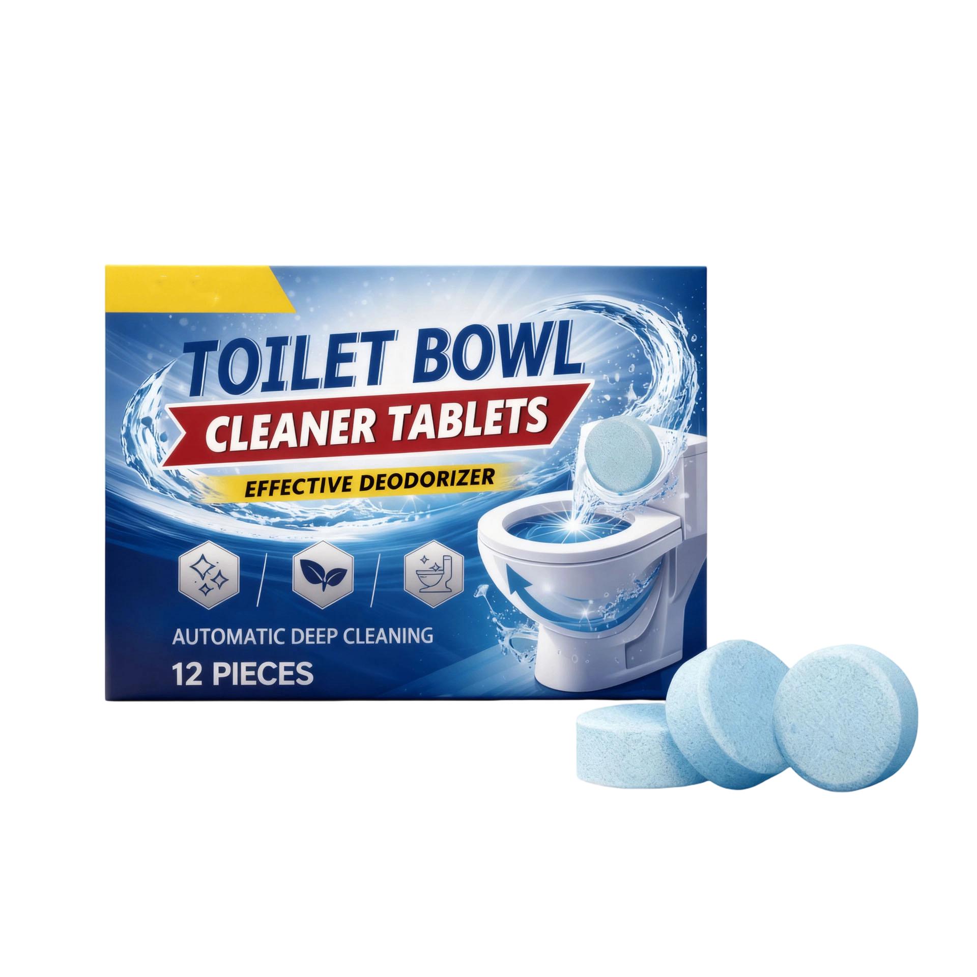 

Toilet And Bathroom Toilet Bowl Stain Remover Cleaning Tablets One Size синій