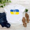 Ukrainian Flag Cotton T Shirt Women Print Trident Tee Woman Clothes Short Sleeve Streetwear Tops Tshirt