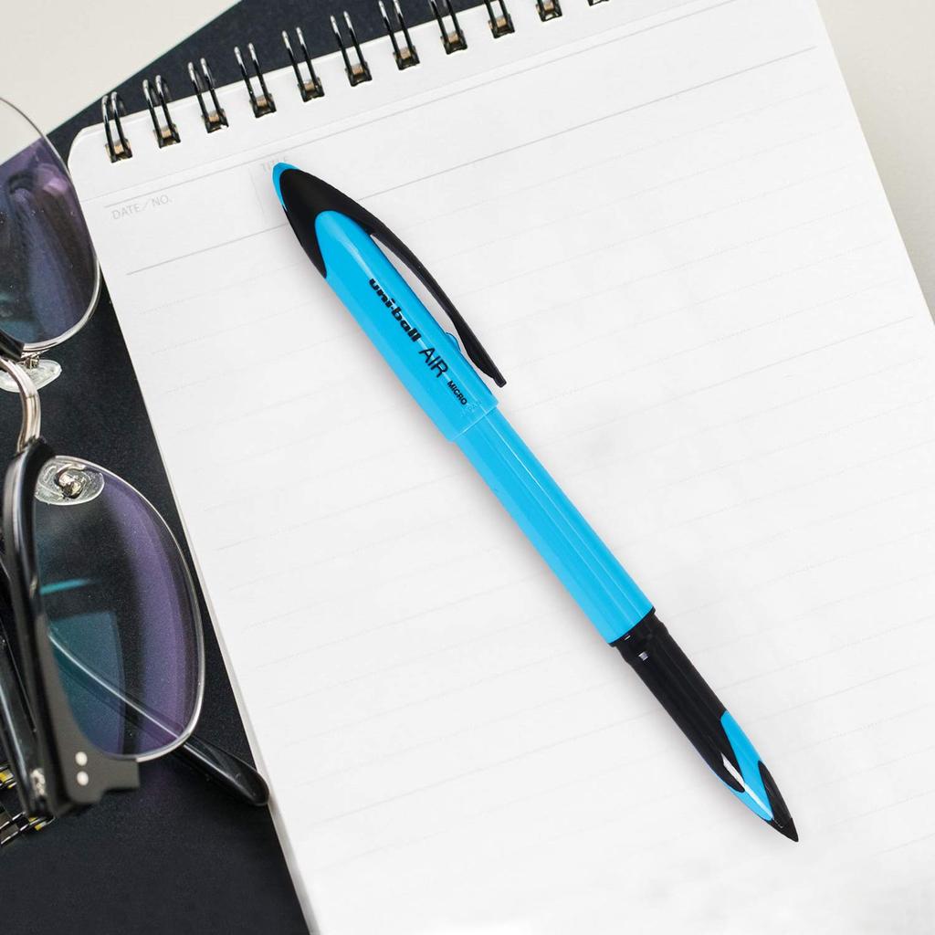 uni-ball Air UBA188ELM 0.5mm Roller Ball Pen Pack of 5 | Blue Ink, Multicolor Body for Office, School & Home