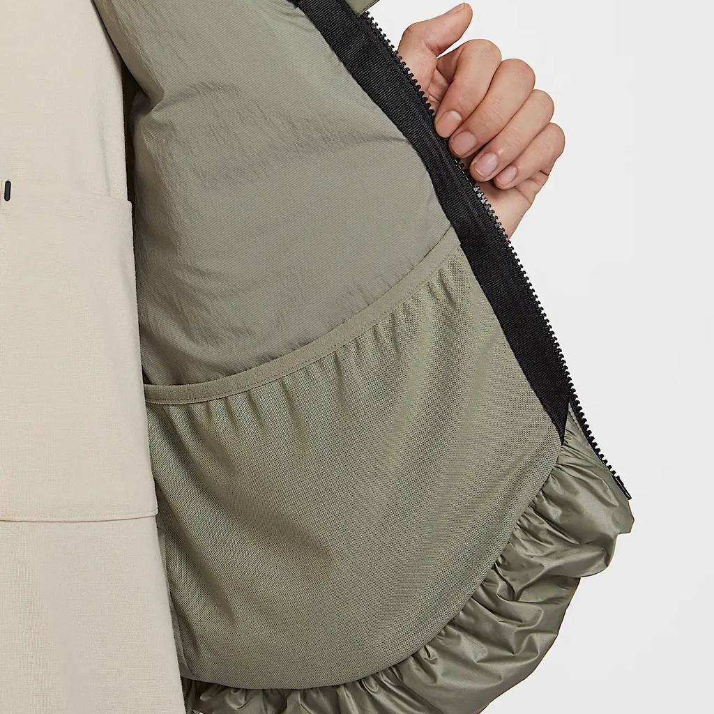 Nike Tech Vintage Logo Fishing Woven Loose Warm Vest Men Vest Light-Army-Green Black HM4263-320