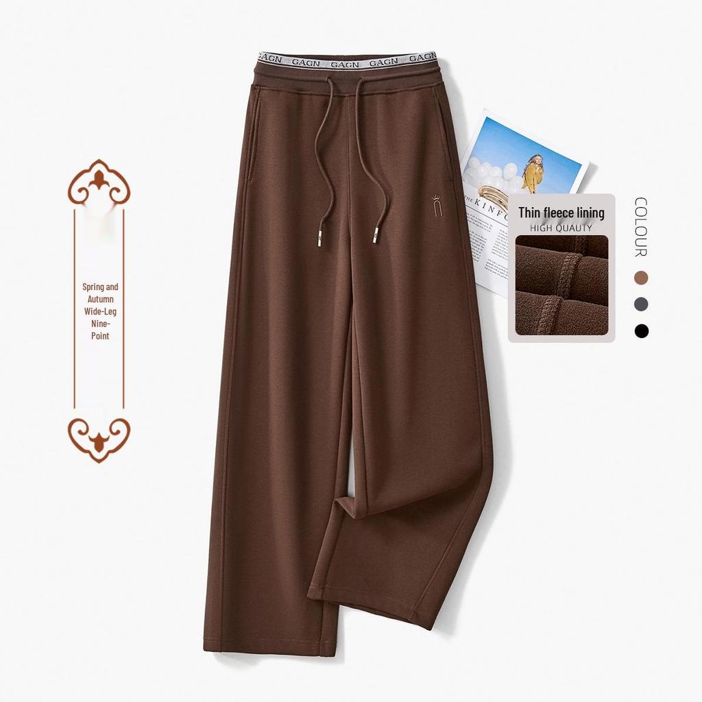 GAGN Europäischer Stil High Waist Schlankmachende Weitbein-Hose für Mütter mittleren Alters - Herbst 2025.