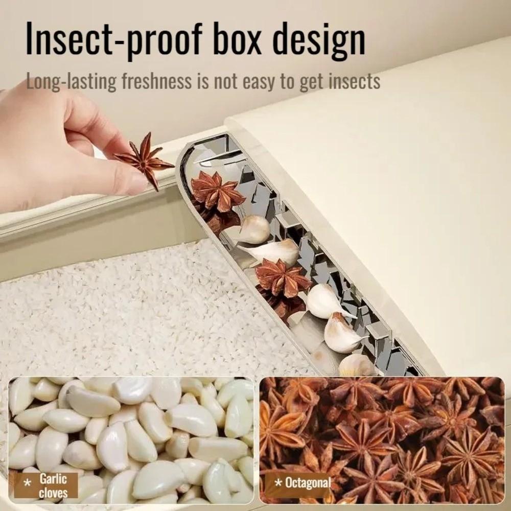 Transparent Grain Dispenser Insect Proof Rice Bucket Grain Sealed Jar  Pet Dog Food Storage