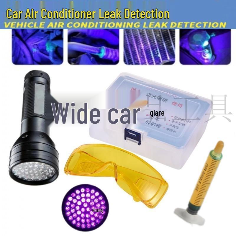 Fluorescent Leak Detection Kit for Car & Home AC – Flashlight & Sealant Tester