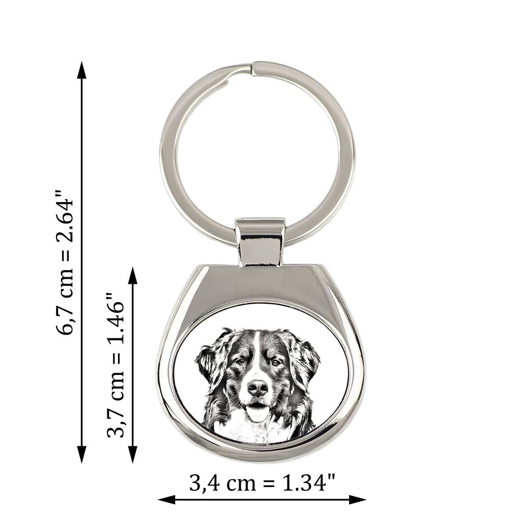 Bernese Mountain Dog, Berner Sennenhund - Keychain with a Dog, Keychain with a Print, Personalized Pendant from the Art-Dog Brand