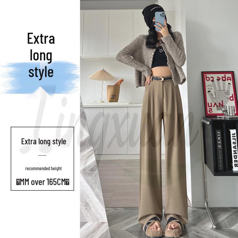 Spring 2026 Women's High Waist Wide Leg Straight Suit Pants