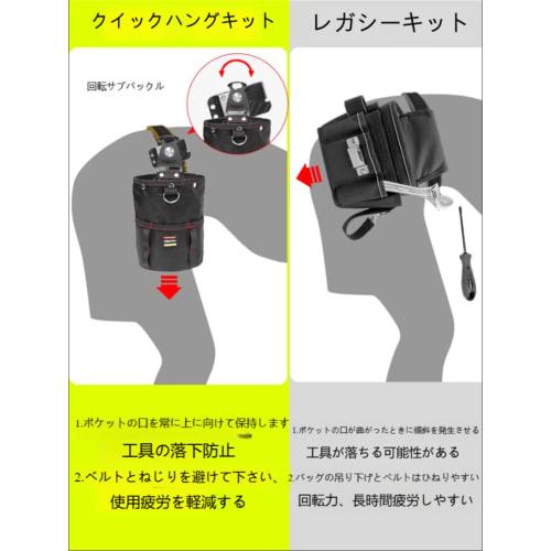 FFYGYNFDE Waist Bag, Nail Pouch, Spring-Locked Closure, Two-Tier Design, Tool Organizer with Detachable Tool Holder, Parts Storage, Tool Drop Preventi