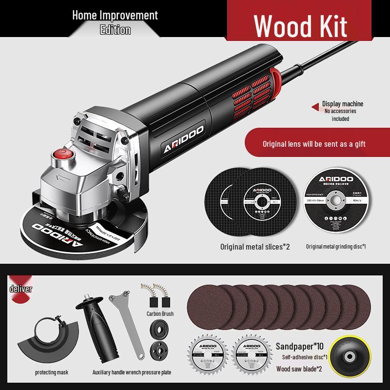 Deutscher Multifunktions-Winkelschleifer: Haushaltsschleifer, Polierer, Trennschleifer und Handschleifscheibe.