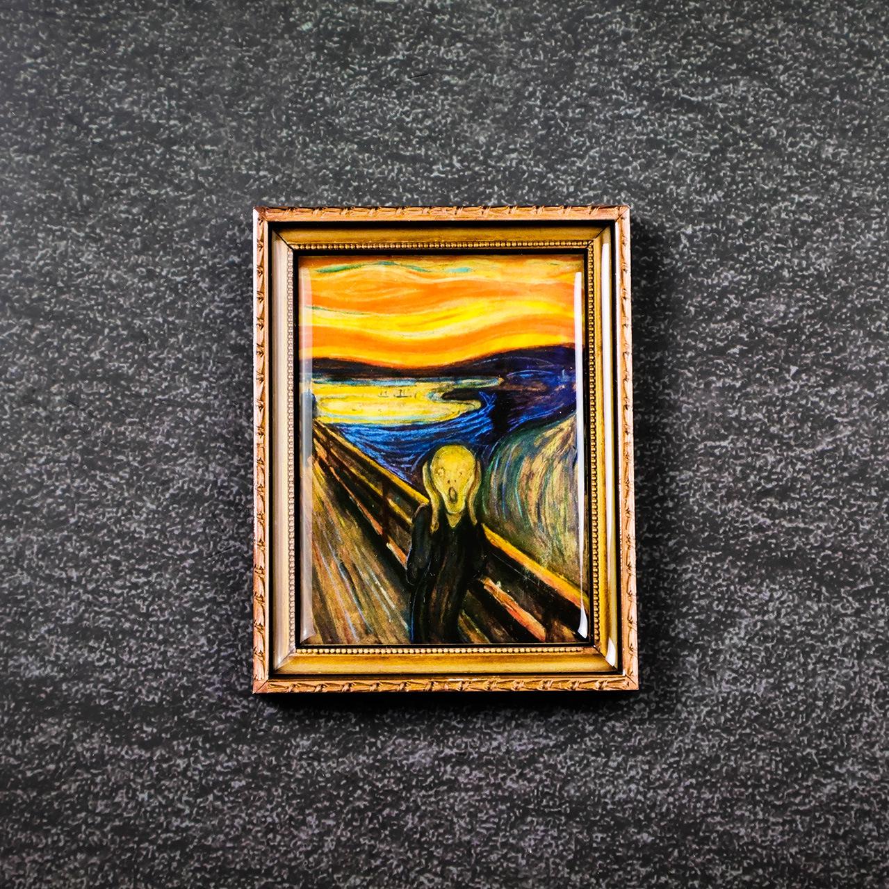 Всемирно известные картины: Культурные креативные деревянные магниты на холодильник - ретро-подарки с масляной живописью