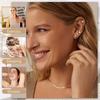 Jstyle 21Pairs Flat Back Earrings for Women Hypoallergenic Studs Set | Surgical Steel Flatback Earrings,Small CZ Star Moon Ball Pearl Earrings