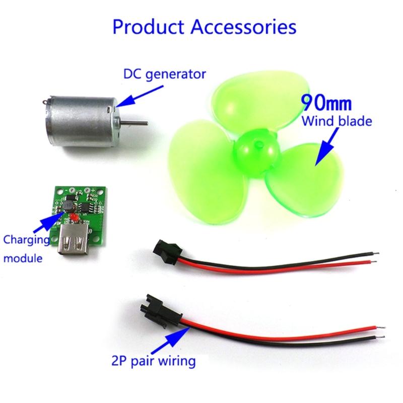 Mini-Windkraftgeneratoren DIY-Bausatz Tragbare Mikro-Windturbinengeneratoren