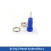 6pcs 24*7.3mm Banana Socket 2mm Terminal Test Hole DIY Parts Jack Electrical Connector