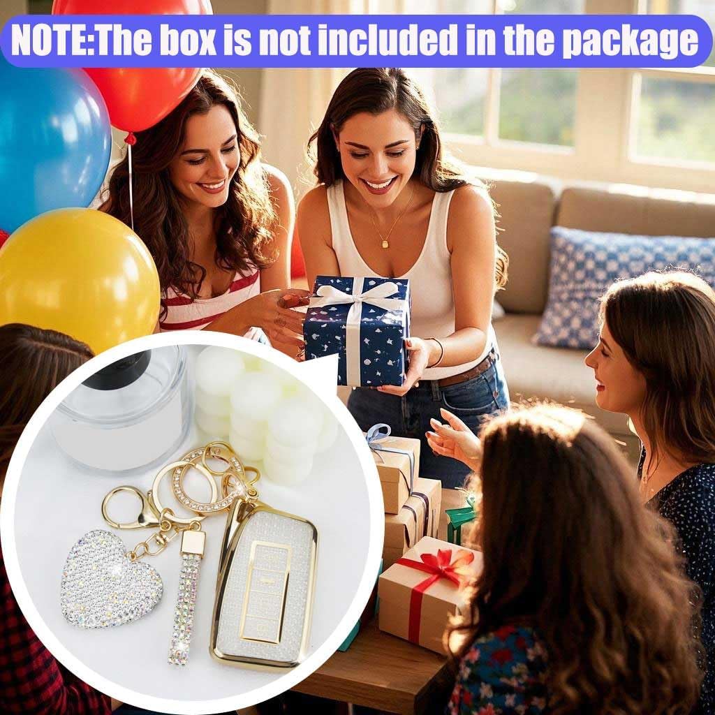 Key Fob Cover with Diamond Keychain Fit for Lexus Car Key Holder Case Compatible with Lexus RX ES GS LS NX RS GX LX RC LC Smart Remote Key Protector