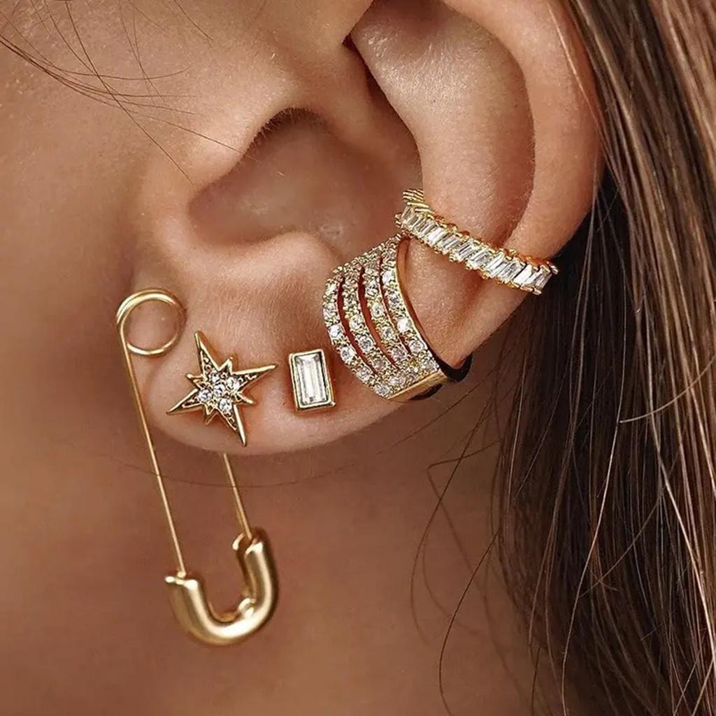 Light Luxury High-end Zircon Earless Earclip Earrings Earrings