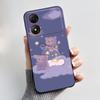 Casing For ZTE Blade A34 / A54 4G Phone Case Shell Aesthetic Cute Cat Astronaut Soft TPU Silicone Black Protective Cover Bumper
