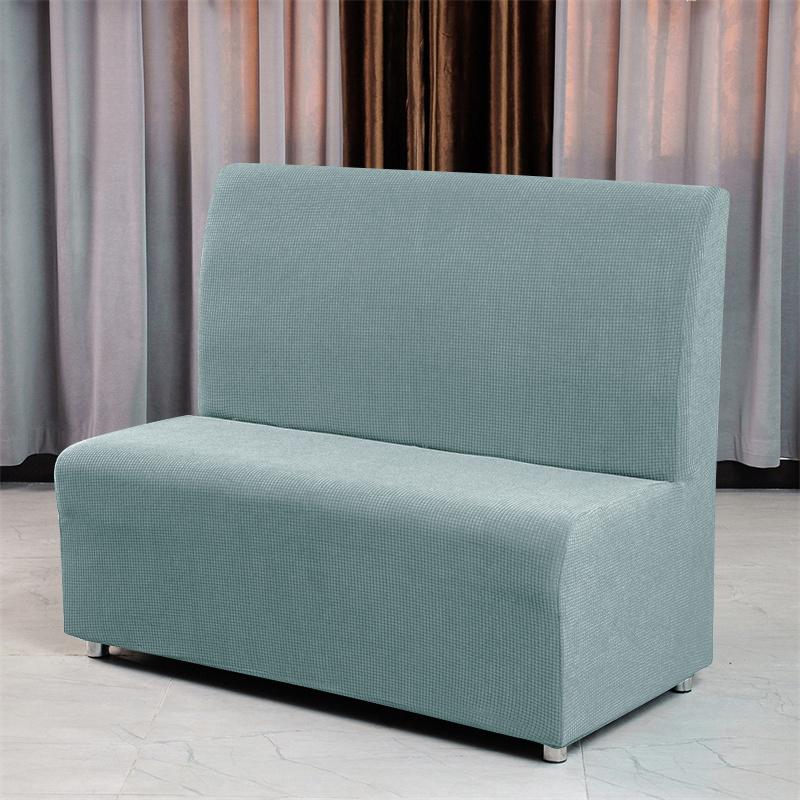 1PC Polar Fleece Armless Sofa Cover Stretch Restaurant Sofa Slipcover Solid Color Anti-dirty Couch Cover for Bar Hotel Cafes