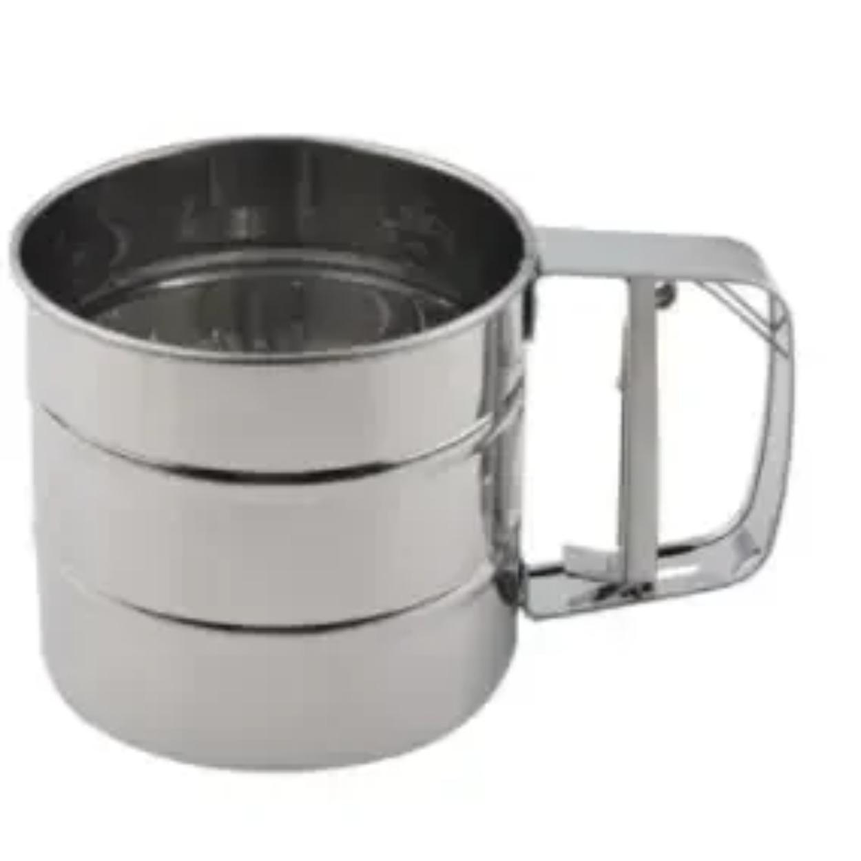 

Новое ручное сито для муки полуавтоматическое из нержавеющей стали сито для сахарной пудры для выпечки бытовое сито для лапши ультратонкий фильтр серебряный