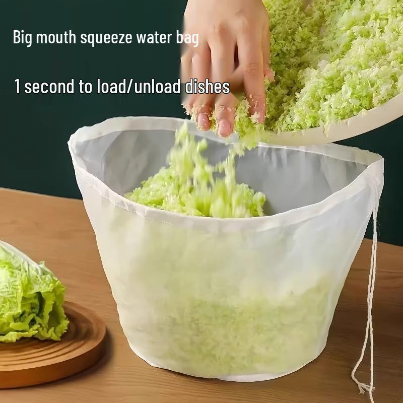 Vegetable Drain & Filter Bag - Dumpling Filling Squeezer & Soy Milk Strainer for Household Use