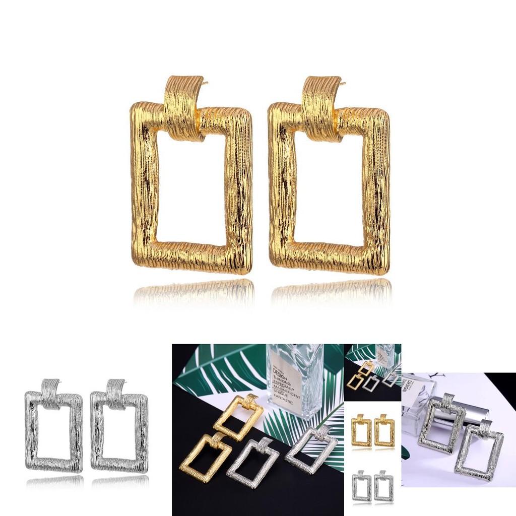 Modern Simple Geometric Alloy Earrings For Women With Independent Packaging