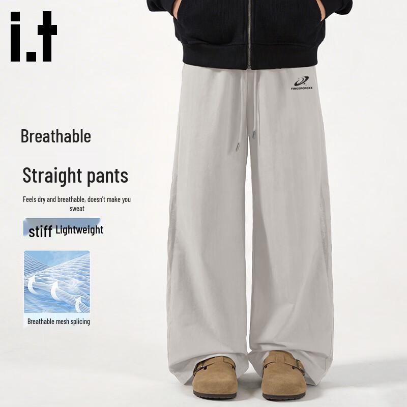 Fingercroxx Men s Loose Fit Straight-Leg Casual Pants L