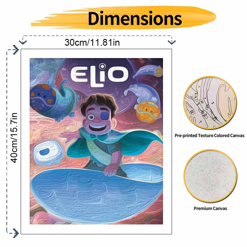 Disney Elio Oil Painting Art Painting Set Home Wall Decor Handmade Gift