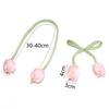 5pcs Tulip Bow Flowers Sweet Artificial Flowers For DIY Wedding Party Christmas Clothing Headwear Gifts Decoration Accessories