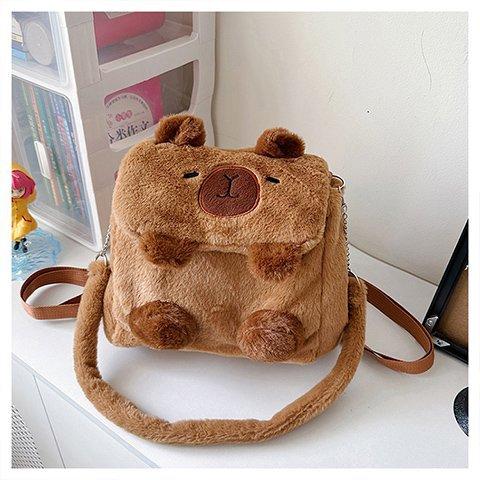 Schoolbag cartoon trend cute college student mini backpack plush cute girl backpack cute shoulder messenger bag