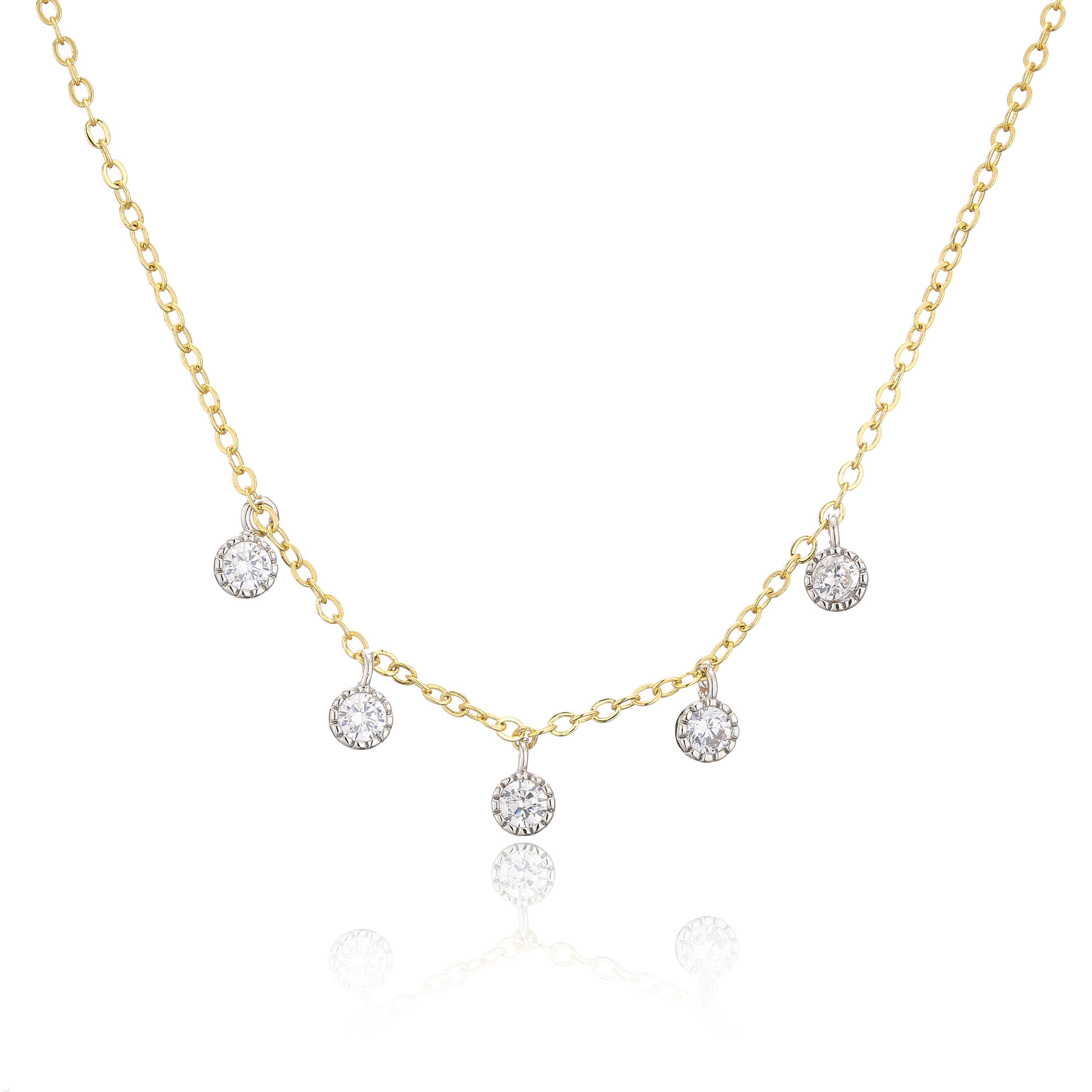

Hecheng,Customized Name Zircon Necklace Personalized Crystal Stone Necklaces Pendant Chain for Women Zircon Birthday Gift 40cm