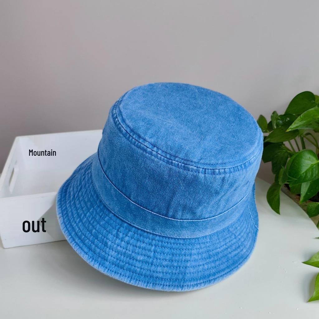 2025 Washed Grey Fisherman Bucket Hat - Women's & Men's Plus Size, Large Head Circumference, Autumn Sun Hat