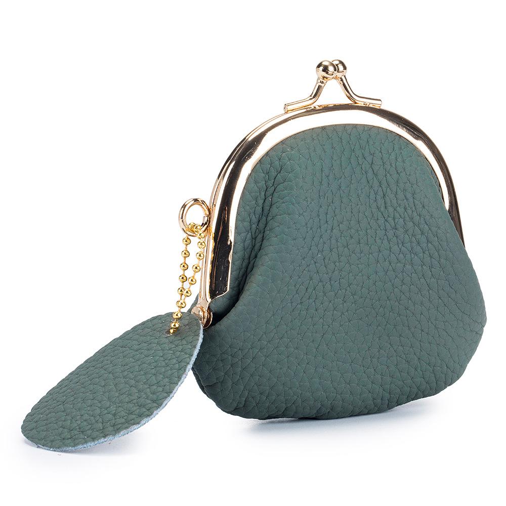 Retro Mini Lock Clip Coin Purse Daily Portable Cute Handheld Lipstick Storage Bag for Girls Kiss-lock Simple Key Bag Coin Pouch