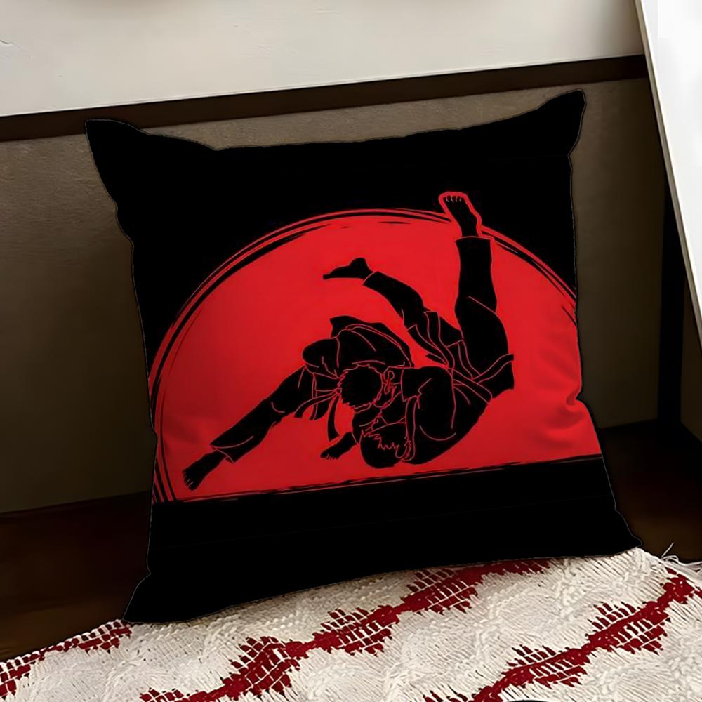 Sports Judo Martial Arts Cushion Cover Reversible Soft Durable Pillow Cover Home Car MultiScene Use for Daily Comfort
