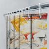 Abstract Art Shower Curtain Splendid Red Yellow Print For Home Decor Bathroom Decor Waterproof Fabric