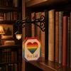 Vintage Bookshelf Lantern Light Wooden Bookshelf Lamp Bookshelf Ghost Light  Library