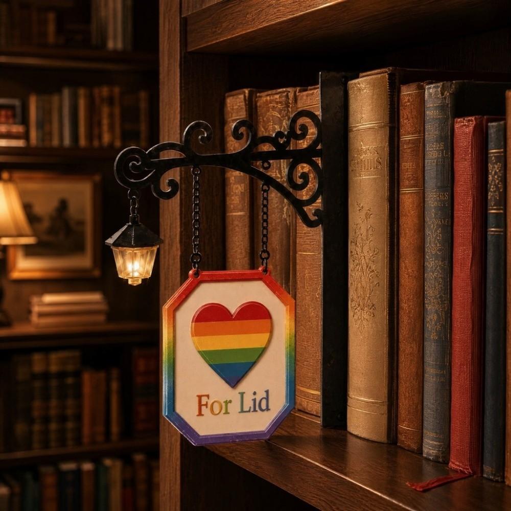 Vintage Bookshelf Lantern Light Wooden Bookshelf Lamp Bookshelf Ghost Light Library