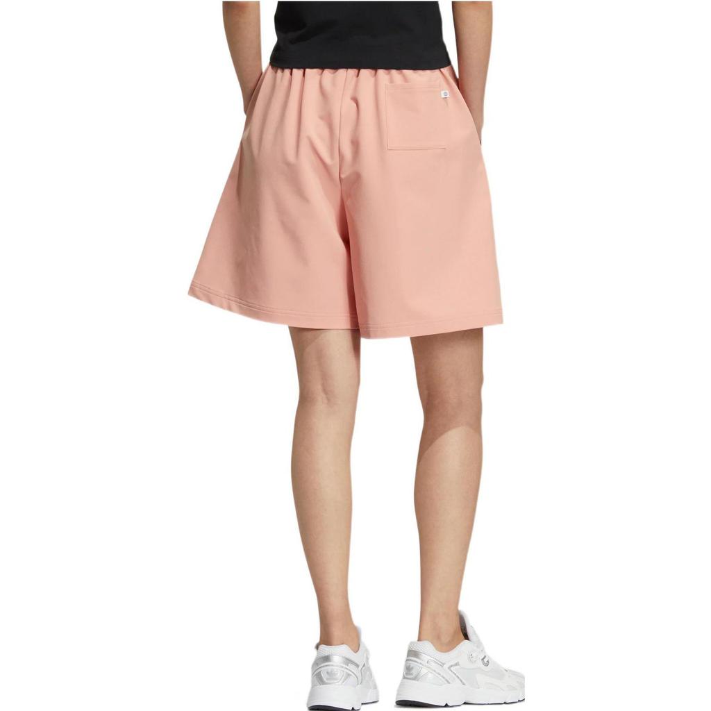 adidas Originals Embroidered Pattern Casual Straight Leg Shorts Women Shorts Pink HR3478