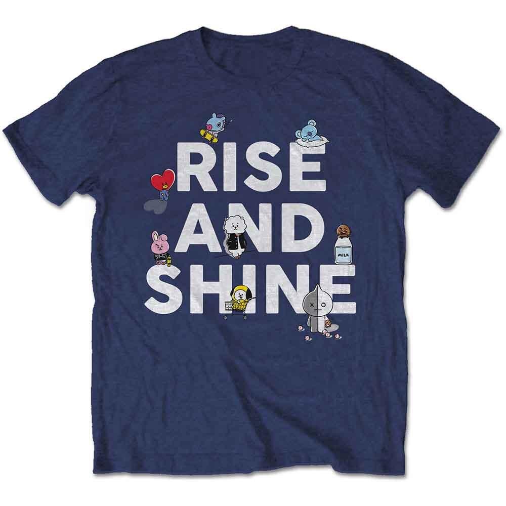 BT21 Rise And Shine T-Shirt Blue New Unisex T-Shirt XXXL