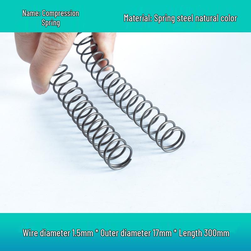 Steel Wire Compression Spring, 1.2-50mm Diameter, Long, Thin & Durable, Yellow, 300 Available