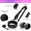 10PCS BDSM Set Bondage Restraint Ankle Cuff Collar Whip Sex Toys for Couple