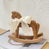 Creative Hand Carved Wooden Horse Series Retro Rocking Horse Desktop Decoration Ornament for Friends Commemorative Gift