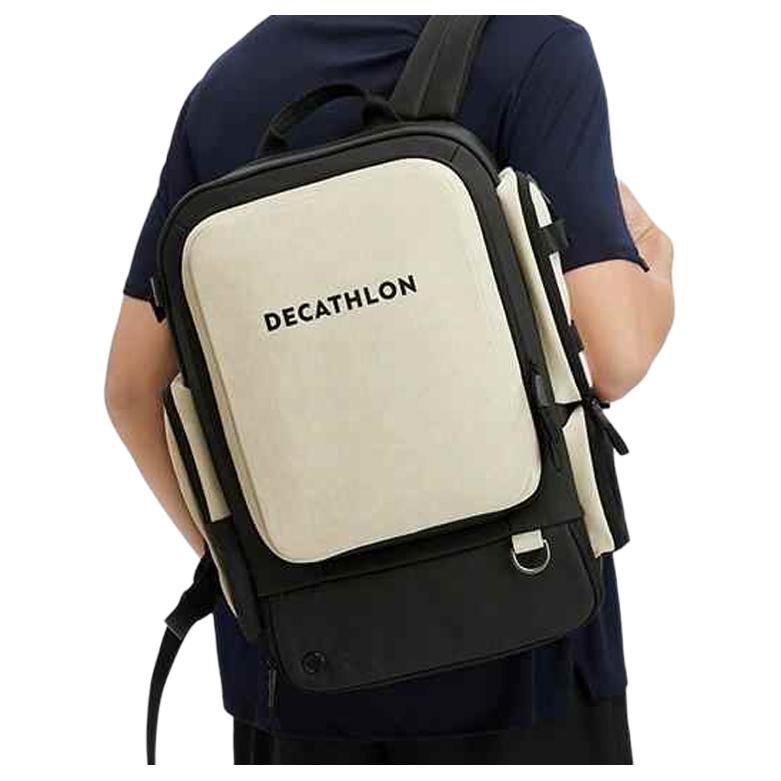 DECATHLON 27L Outdoor Bags Water Repellent Fabric Black & White Unisex 5254788