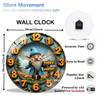 Large 12 Inch Round Wall Clock Acting as a Striking Artistic Focal Point