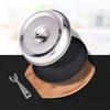 ZISIZ Cast Iron Teppanyaki Grill Pan Set with Lid
