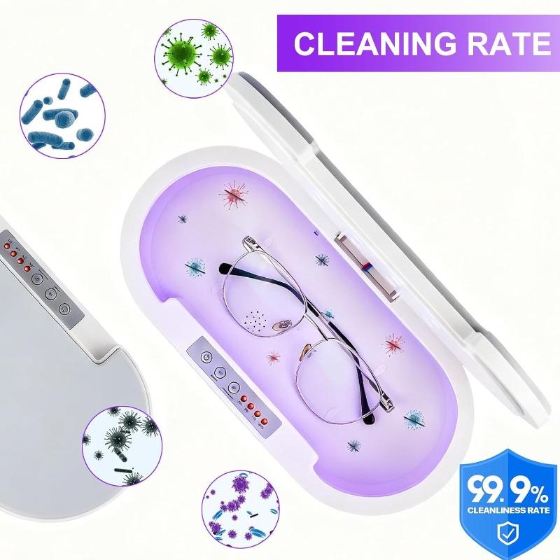 Multifunctional Cleaning Box, Portable USB Cleaning Box for Nail Manicure Make Up Tools,Jewelry,Tattoo Supplies Cleaning