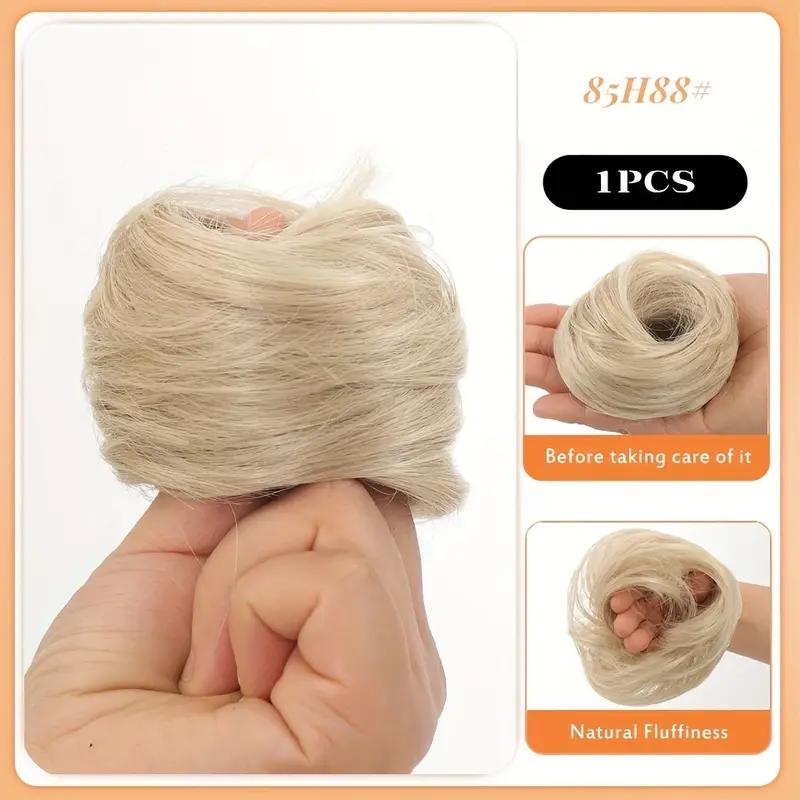 Straight Hair Loop Natural and Comfortable Hair Bun High Temperature Resistant Fiber Wig Easy To Wear Suitable Wig Accessories for All Girls KTB