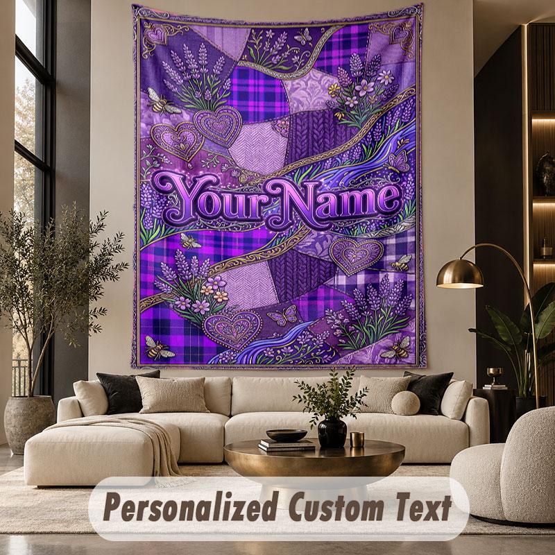Fantasy Magic (103) Theme Wall Tapestry Customized With Name Text Personalized Hanging Tapestry For Bedroom Living Room Decor